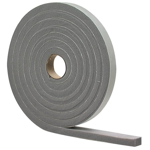 M-D 0 Foam Tape, 12 in W, 17 ft L, 14 in Thick, PVC, Gray 2279